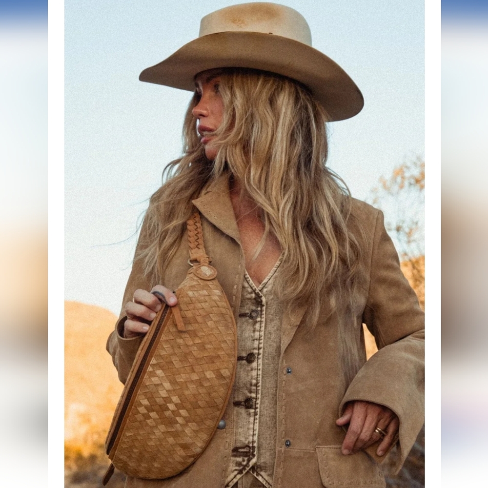 Mandrn x Alexsandra Z Woven Tan Atlas